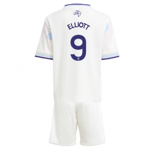 Aston Villa Harvey Elliott #9 Tredje trøje Børn 2025-26 Kortærmet (+ Korte bukser)